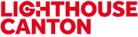 Lighthouse Canton Logo in Red Text