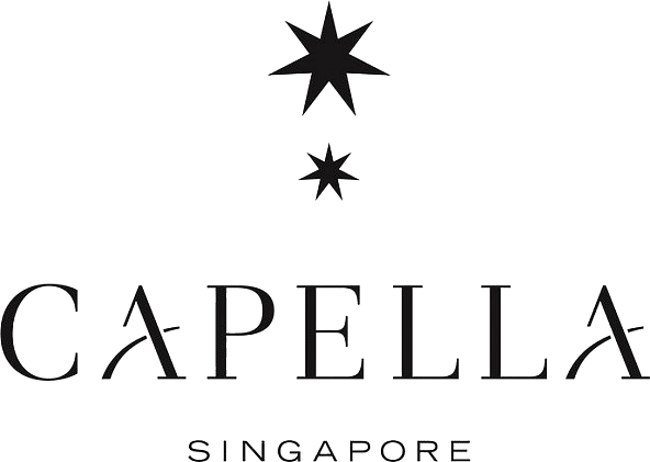 Black Capella Singapore logo featuring two stars above the wordmark on a white background.