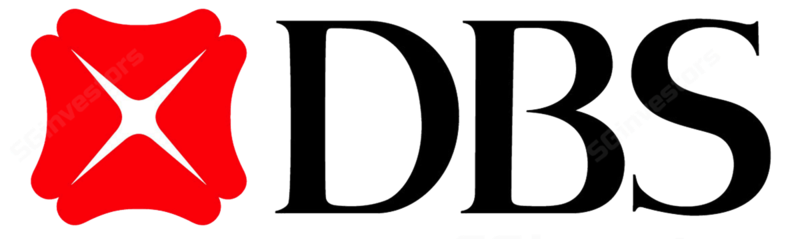 The logo for DBS, featuring a red four-pointed starburst with a white X on the left, next to the black letters 'DBS', on a plain white background.