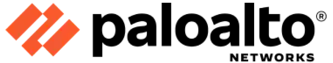 Palo Alto Networks logo on a solid white background, featuring the company name in black and an orange geometric icon.