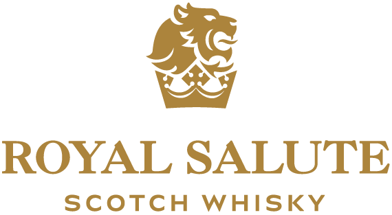 Royal Salute Scotch Whisky logo featuring a gold lion crest above the words 'ROYAL SALUTE' and 'SCOTCH WHISKY' on a white background.
